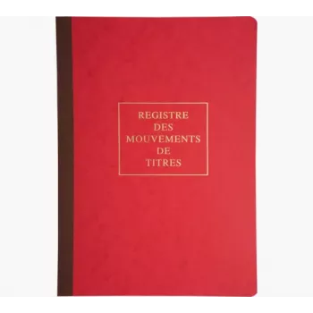 Le Dauphin registre des mouvements de titres 90120D - cousu, 100 pages, 24 x 32 cm, vert