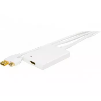 EXERTIS CONNECT convertisseur Mini DisplayPort 1.1 vers HDMI avec audio USB, DP mâle + USB mâle vers HDMI femelle, noir 127406