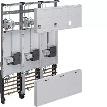 HAGER armoire de compteurs complète 3 points Universal Hessen 1050 mm 3 champs ZL34C4N