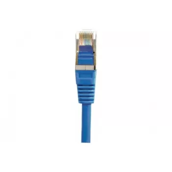 Câble de raccordement Cat.6 F/UTP Exertis Connect 842104, 1 m, bleu, protection de courbure slim