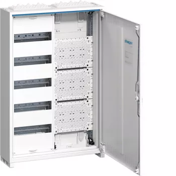 HAGER FWB52K1 Coffret de distribution en saillie, 60 PLE, 5 rangées, IP44, blanc