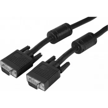 EXERTIS CONNECT Câble moniteur SVGA, HD D-Sub 15 broches mâle vers mâle, 10 m, noir 119730