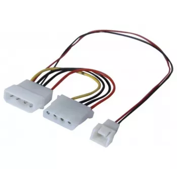 Câble adaptateur d'alimentation Molex vers ventilateur 3 broches EXERTIS CONNECT 15 cm (EXC146851)