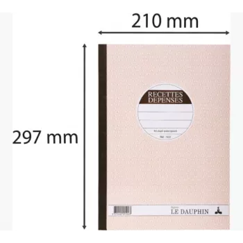 Bloc Recettes-Dépenses Le Dauphin, 297 x 210 mm, dupli (1502D) - 1 bloc