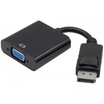 Adaptateur DisplayPort 1.2 vers VGA avec audio stéréo Exertis Connect, actif, DisplayPort mâle vers VGA femelle, noir (127370)