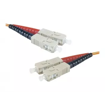Câble patch fibre optique duplex multimode Exertis Connect SC/UPC vers SC/UPC, OM2 50/125 µm, LSZH, 1 m, orange 392691