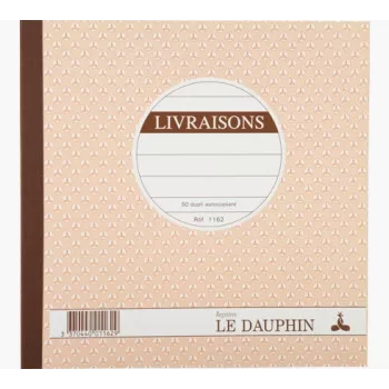 Carnet de bons de livraison Le Dauphin, 210 x 210 mm, duplicate (1162D) - 1 carnet