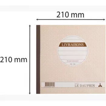 Carnet de bons de livraison Le Dauphin, 210 x 210 mm, duplicate (1162D) - 1 carnet