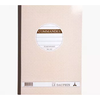 LE DAUPHIN Formulaires de commande A4 à double frappe, 2 volets, autocopiants, 297 x 210 mm, 50 jeux par bloc 1272D