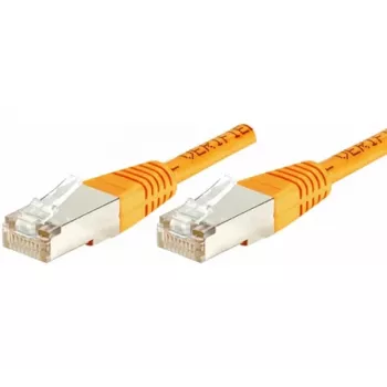 Exertis Connect 234140 Câble de raccordement Cat.6 F/UTP, 5 m, orange, protection anti-accroche slim