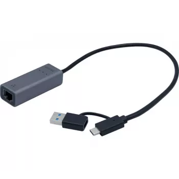 EXERTIS CONNECT Adaptateur réseau USB 3.1 Gigabit Pro avec convertisseur Type-C (310761)
