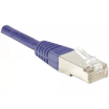 EXERTIS CONNECT Câble de raccordement Cat6 F/UTP, violet, 1,0 m, protection anti-accroche slim 234170