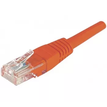 EXERTIS CONNECT Câble de raccordement Cat.6 U/UTP, RJ45, rouge, 20 m, avec protection de la languette 243762