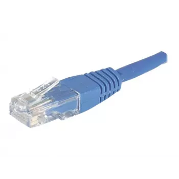 Câble de raccordement Cat.6 U/UTP EXERTIS CONNECT, RJ45, bleu, 3 m, anti-accroche 246730