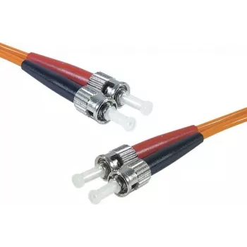 Câble de raccordement fibre optique duplex multimode OM2 Exertis Connect 1 m ST/UPC vers ST/UPC, LSZH, orange 392711