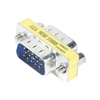 Mini changeur de genre TECLINE, HD D-Sub 15 broches mâle vers mâle pour VGA (50408)