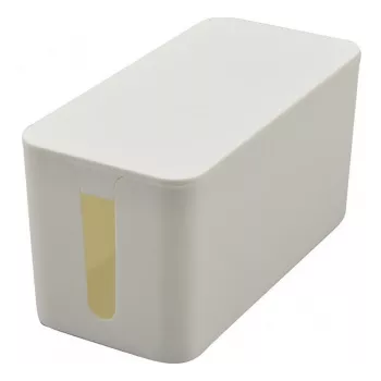 Boîte de gestion de câbles compacte Exertis Connect pour multiprises, blanche, 240 x 120 x 130 mm 573425