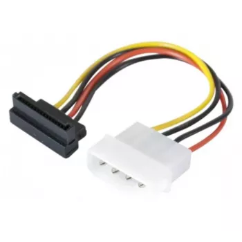 Câble adaptateur d'alimentation SATA EXERTIS CONNECT, Molex vers SATA 4 broches coudé, Molex vers SATA femelle coudé, 15 cm 147553