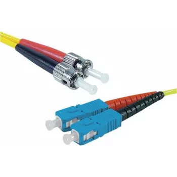 Câble de raccordement fibre optique Exertis Connect ST/UPC vers SC/UPC monomode duplex OS2, 3 m, jaune 392883