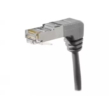 Câble de raccordement Cat.6A S/FTP coudé EXERTIS CONNECT, 0,7 m, gris 854287