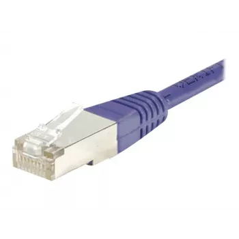 Câble de raccordement Cat.6 F/UTP EXERTIS CONNECT, violet, 15 m, protection Slim anti-accroche 853340