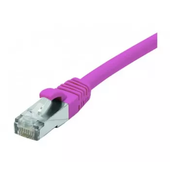 Câble de brassage Cat 6 F/UTP EXERTIS CONNECT, PoE, LSZH, rose, 5 m, RJ45, anti-accroche 854436