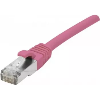 Câble de brassage Cat 6 F/UTP EXERTIS CONNECT, PoE, LSZH, rose, 5 m, RJ45, anti-accroche 854436