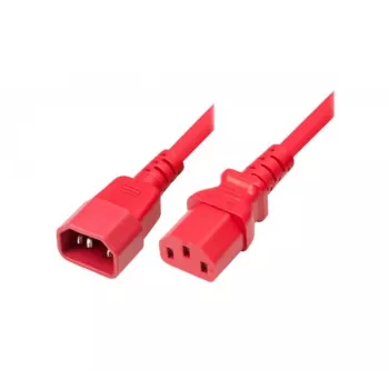 Câble d'alimentation IEC Exertis Connect C14 vers C13, rouge, 5,0 m 808048