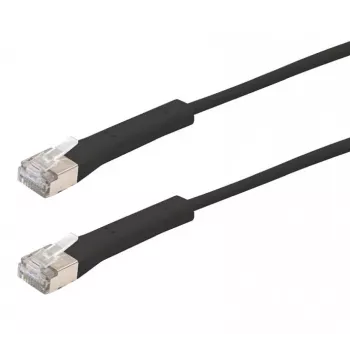 Câble de raccordement RJ45 Exertis Connect, Cat. 6A, F/FTP, coudé, sans halogène, noir, 2,0 m (854014)