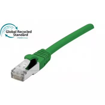 Câble de raccordement RJ45 EXERTIS CONNECT Cat. 6, F/UTP, certifié GRS, vert, 1,0 m 854630