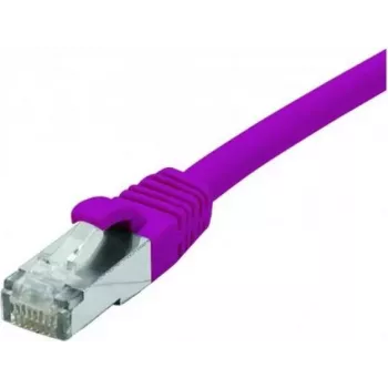 EXERTIS CONNECT câble patch Cat. 6 F/UTP cuivre PoE sans halogène violet 0,3 m avec protection anti-accroche 854409