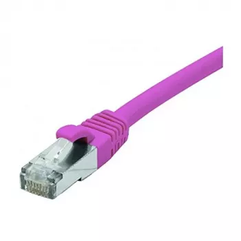 EXERTIS CONNECT câble patch Cat. 6 F/UTP PoE sans halogène, rose, 3,0 m avec protection de la languette 854435