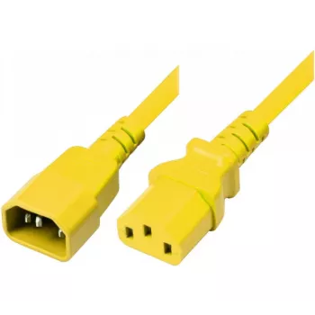 Exertis Connect câble d'alimentation IEC C14 vers C13 jaune 1,8 m 808045