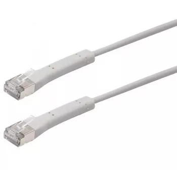 Exertis Connect câble patch RJ45, Cat. 6A, F/FTP, coudé, sans halogène, gris, 0,3 m (854306)