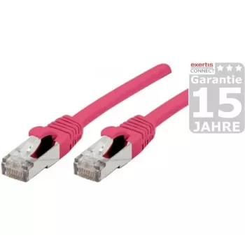 Câble patch EXERTIS CONNECT Cat 6A S/FTP, rose, 20 m 854384