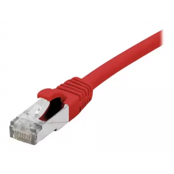 Câble patch EXERTIS CONNECT Cat. 6A S/FTP, TPE, sans halogène, certifié GRS, rouge, 0,5 m 854520