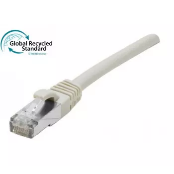 Câble patch Cat. 6A S/FTP EXERTIS CONNECT, 3 m, gris, TPE sans halogène, anti-accroche, certifié GRS 854506