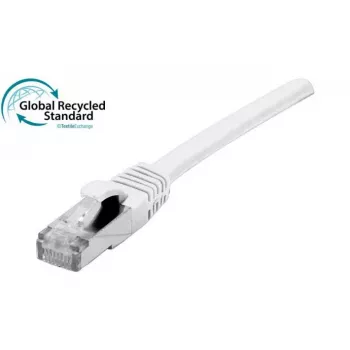 Câble patch RJ45 EXERTIS CONNECT Cat. 6, F/UTP, certifié GRS, blanc, 3,0 m 854660