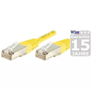 Câble patch CAT.6A S/FTP EXERTIS CONNECT, 2 m, jaune, protection anti-pliure slim 858333