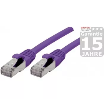 Câble patch Cat 6A S/FTP EXERTIS CONNECT, violet, 7,5 m 858521