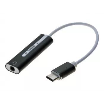 Adaptateur audio Exertis Connect USB-C vers 3,5 mm - USB-C mâle 24 broches vers mini-jack stéréo femelle (921555)
