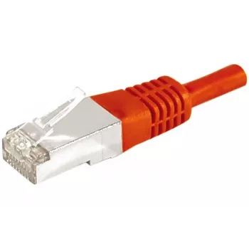 Câble patch Cat.6a F/UTP EXERTIS CONNECT rouge 0,3 m 10 Gbit/s slim anti-accroche 859531
