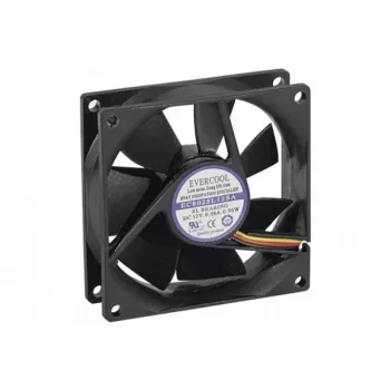 Ventilateur de boîtier Exertis Connect Evercool 80 mm – palier lisse, 2000 tr/min, 26,5 CFM, noir 910184