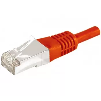 Câble patch Cat.6a F/UTP EXERTIS CONNECT rouge 0,5 m 10 Gbit/s embout slim anti-accroche 859532