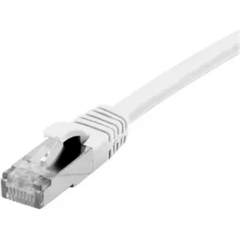 Câble de raccordement EXERTIS CONNECT Cat 6A S/FTP, blanc, 0,3 m, Slim Snagless Boot 858498