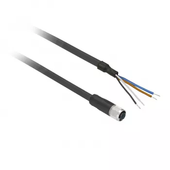 TMSS GERMANY Telemechanique Sensors câble PUR droit femelle M12 5 m 4 broches XZCP1141L5