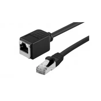 Rallonge de câble de raccordement EXERTIS CONNECT Cat. 6A S/FTP, LSZH, anti-accroche, noir, 1,0 m 858755