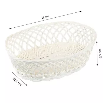KESPER panier de rangement rectangulaire blanc 31x23,5x8,5 cm