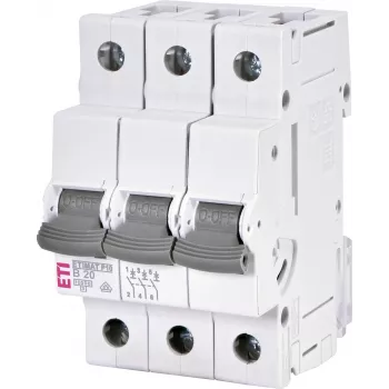 Disjoncteur miniature ETI ETIMAT P10 3 pôles B20 20A 10kA 415V 50/60Hz