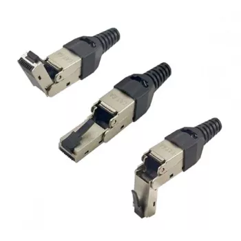 Connecteur RJ45 EXERTIS CONNECT à sertir sur site, Cat.6A, STP, angle réglable (920822)